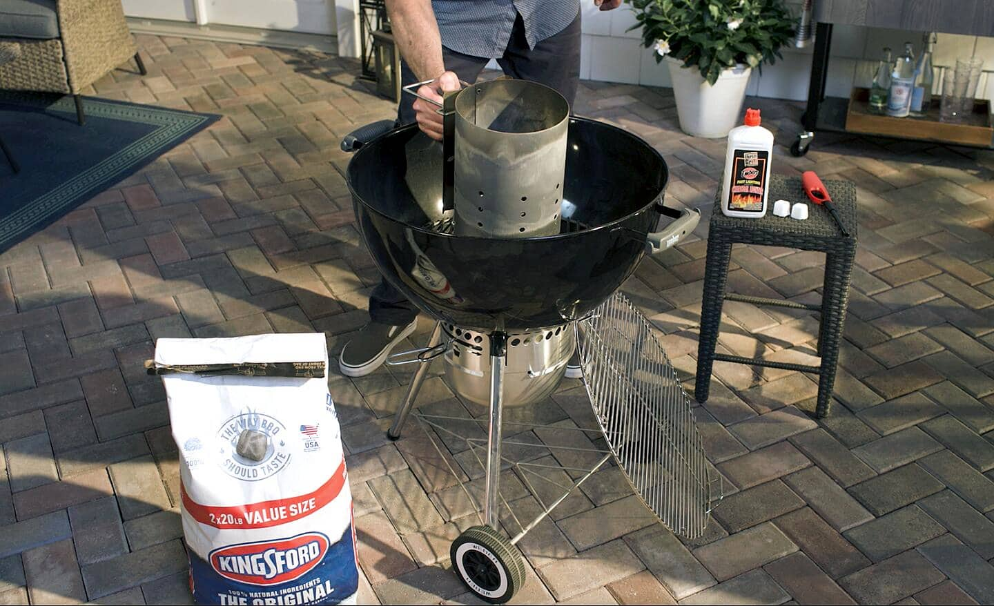 How to use a charcoal outlet smoker